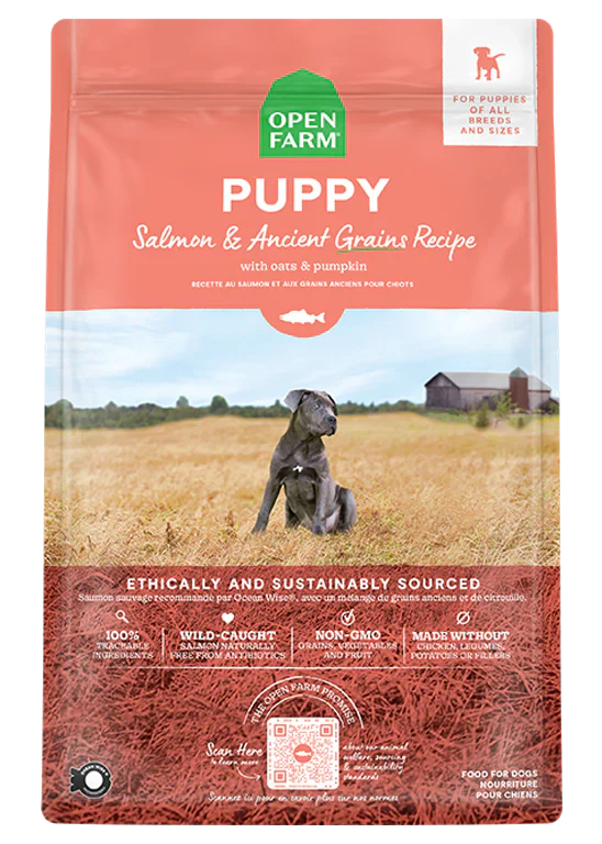 Open Farm Salmon & Ancient Grains Puppy Recipe 4lb