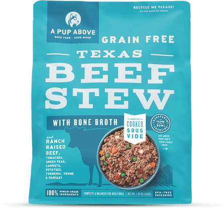 A Pup Above Texas Beef Stew Grain-Free Gently Cooked Dog Food (frozen), 1-lb