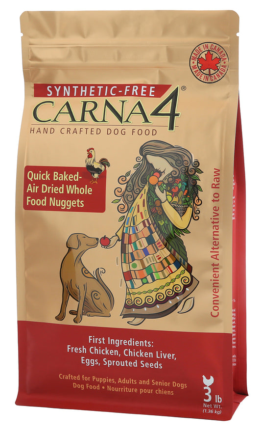 Synthetic-Free Carna4 Easy Chew Chicken Formula Dog Food, 3lbs