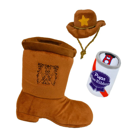 PatchworkPet Cowboy Boot Dog Toy