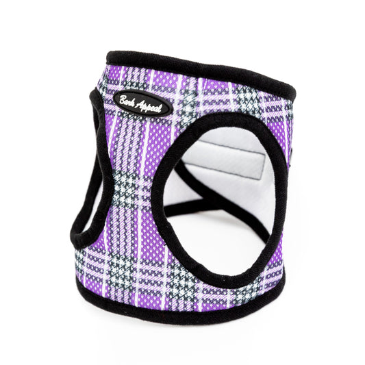 Bark Appeal Purple Plaid Harness