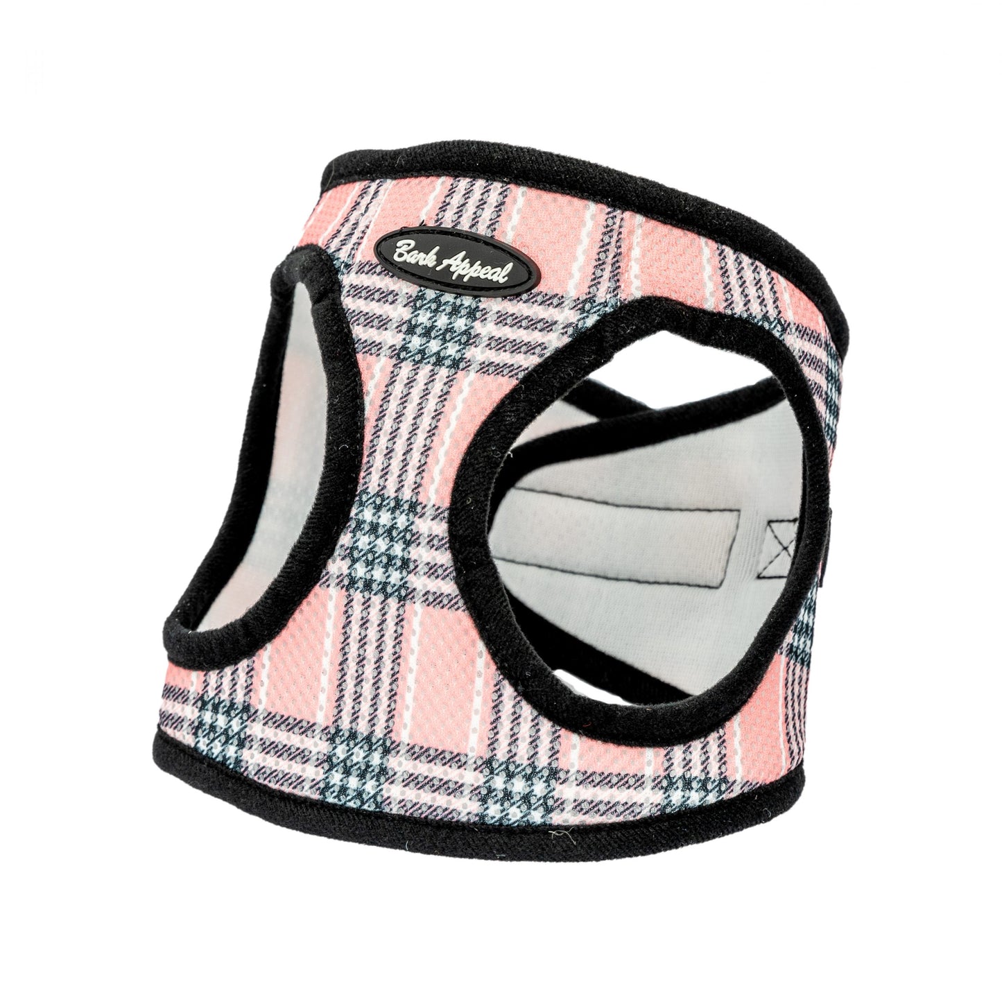 Bark Appeal Pink Plaid Mesh Harness