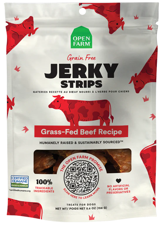 Open Farm Grain Free Grass-Fed Beef Jerky Strips