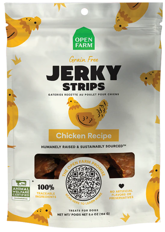 Open Farm Grain-Free Chicken Jerky Strips 5.6oz