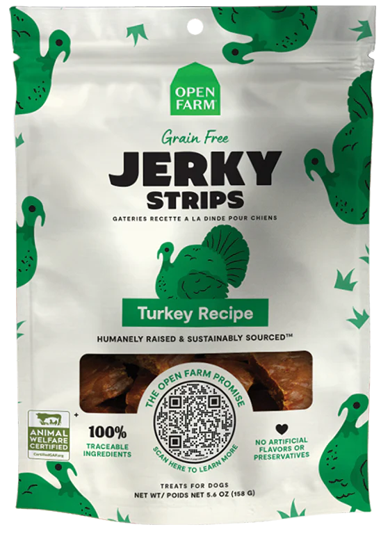 Open Farm Grain-Free Turkey Jerky Strips 5.6oz