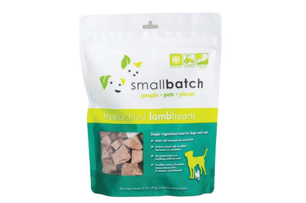 Small Batch Treats Freeze-Dried Lamb Hearts 3.5oz