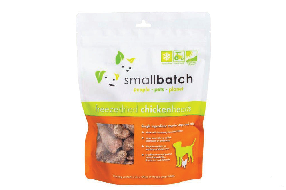 Small Batch Treats Freeze-Dried Chicken Hearts 3.5oz