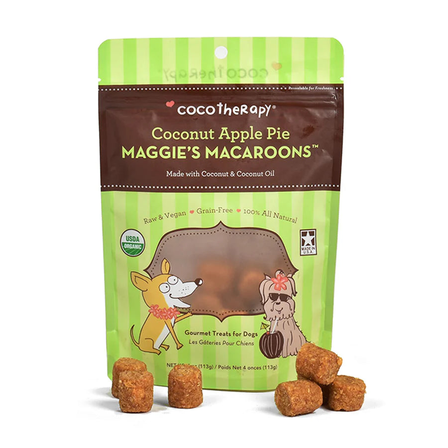 CocoTherapy Maggie's Macaroons Coconut Apple Pie Dog Treats 4oz