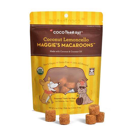 CocoTherapy Maggie's Macaroons Coconut Lemoncello Dog Treats 4oz