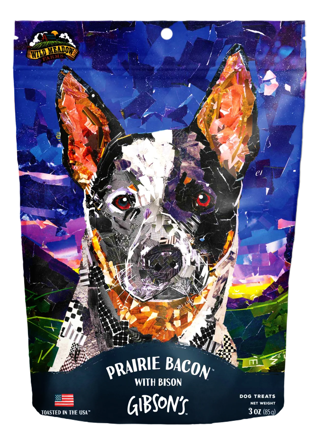 Wild Meadow Farms Gibson's Prairie Bacon with Bison Jerky Treats 3oz