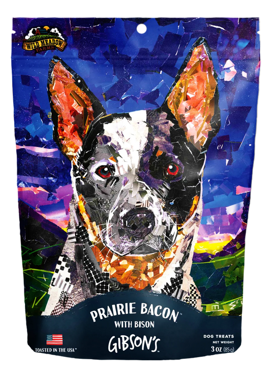 Wild Meadow Farms Gibson's Prairie Bacon with Bison Jerky Treats 3oz