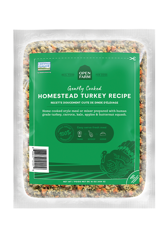 Open Farm Gently Cooked Homestead Turkey Recipe Frozen Dog Food, 16-oz