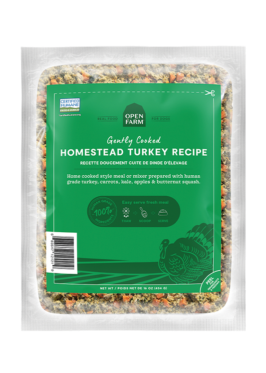 Open Farm Gently Cooked Homestead Turkey Recipe Frozen Dog Food, 16-oz