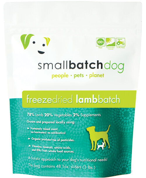 Small Batch Dog Lamb Sliders Freeze-Dried Dog Food, 14-oz