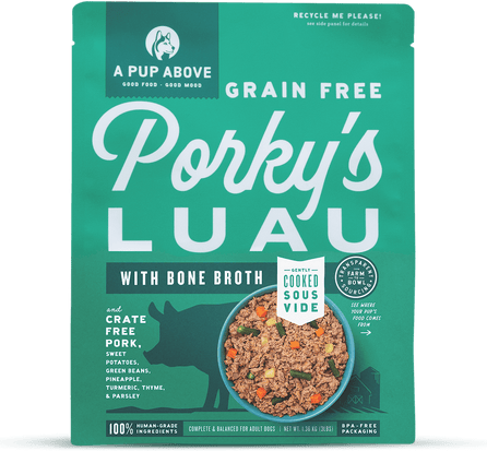 A Pup Above Porky's Luau Grain-Free Gently Cooked Dog Food (frozen), 1-lb