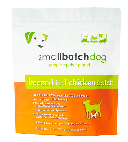 Small Batch Dog Chicken Sliders Freeze-Dried Dog Food, 14-oz