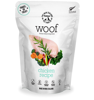 Woof Chicken Air Dried Dog Bites 3.5oz