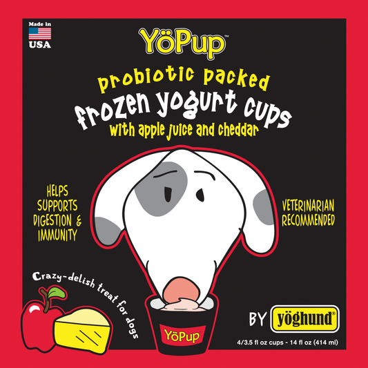 Yoghund YoPup Probiotic Packed Frozen Yogurt Cups with Apple Juice & Cheddar 4-Pck