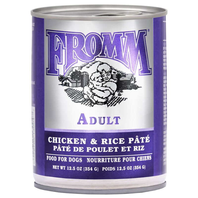 Fromm Family Classic Chicken & Rice Pate Canned Dog Food, 12.5-oz