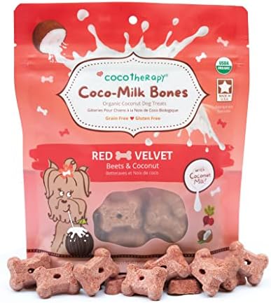 CocoTherapy Coco-Milk Bones Red Velvet Dog Treat 6oz