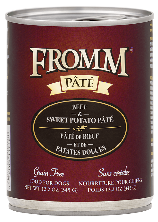 Fromm Beef & Sweet Potato Pate Canned Dog Food, 12.2-oz