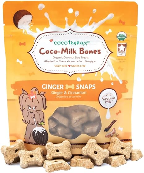 CocoTherapy Coco-Milk Bones Gingersnaps Dog Treats 6oz