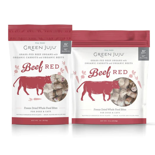 Green Juju Beef Red Freeze Dried Treats 3oz