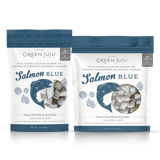 Green Juju Salmon Blue Freeze Dried Treats 3oz