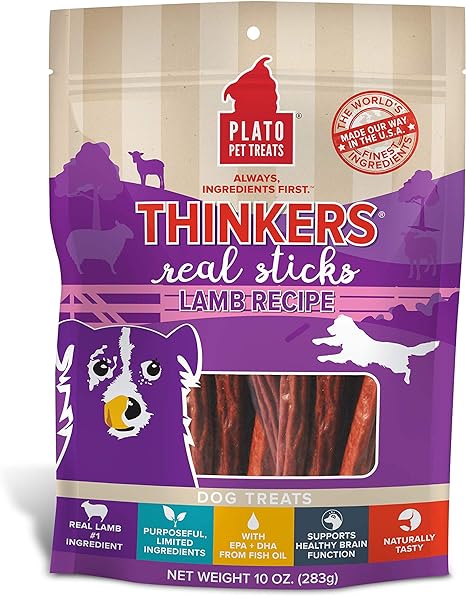 Plato Thinkers Lamb Recipe Dog Treats 10oz