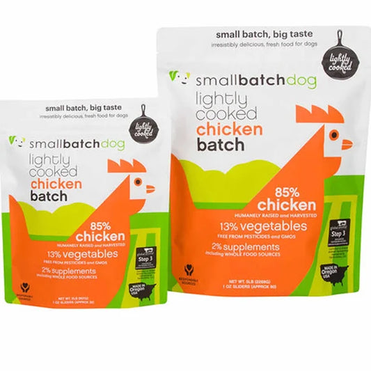 Small Batch Dog Lightly Cooked Chicken Batch Frozen Dog Food, 5-lb