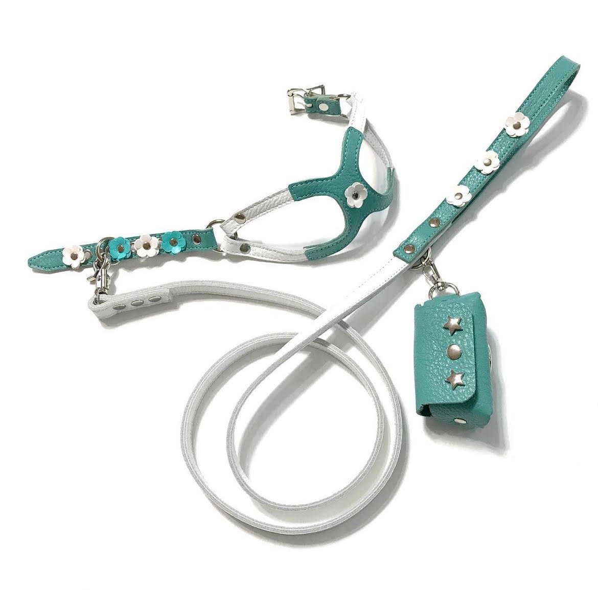 Luna Blue Harness and Leash Set