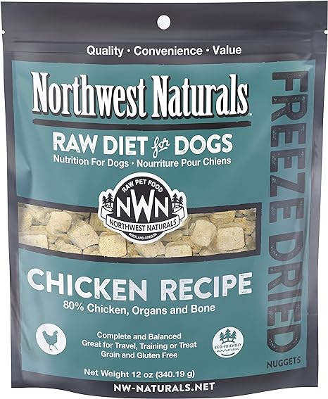 Northwest Naturals Raw Diet Chicken Nuggets Freeze Dried Dog Food