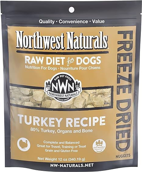 Northwest Naturals Raw Diet Turkey Nuggets Freeze Dried Dog Food