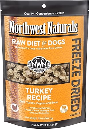 Northwest Naturals Raw Diet Turkey Nuggets Freeze Dried Dog Food