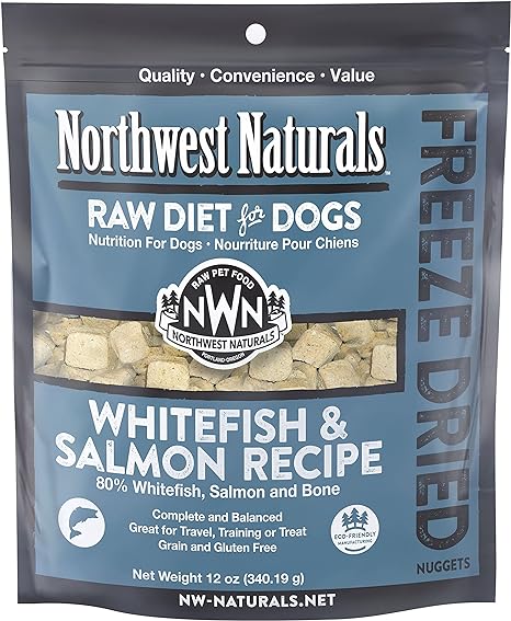 Northwest Naturals Raw Diet Whitefish & Salmon Nuggets Freeze Dried Dog Food 25oz