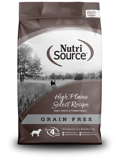 NutriSource High Plains Recipe, Grain Free Dry Food, 5lb