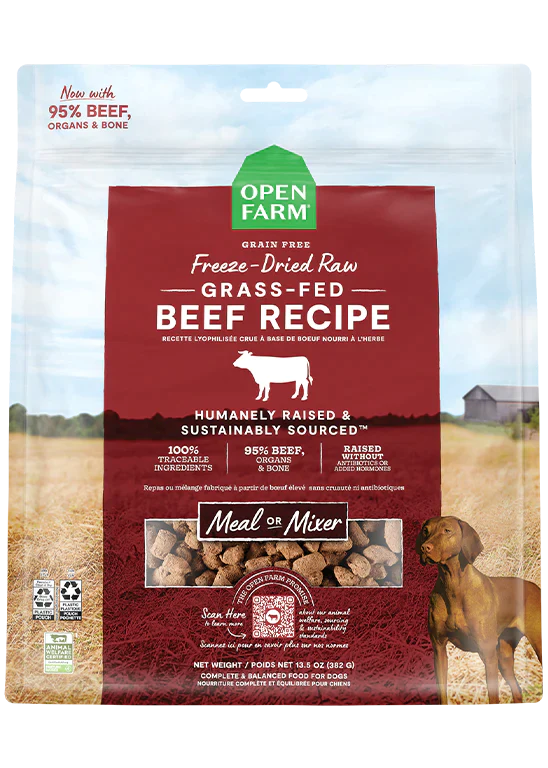 Open Farm Grain Free Freeze-Dried Raw Grass-Fed Beef Recipe