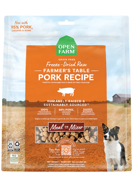 Open Farm Grain Free Freeze-Dried Raw Farmer's Table Pork Recipe