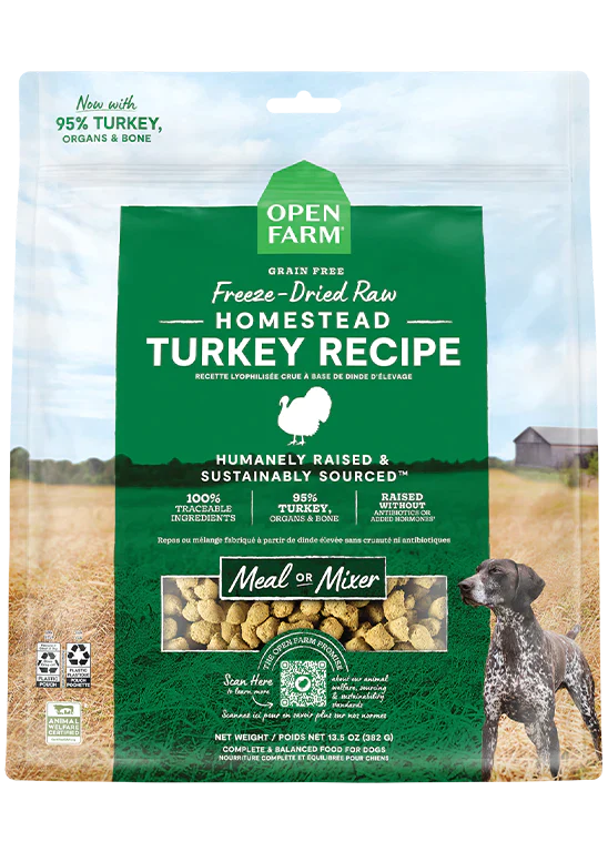 Open Farm Grain Free Freeze-Dried Raw Homestead Turkey Recipe