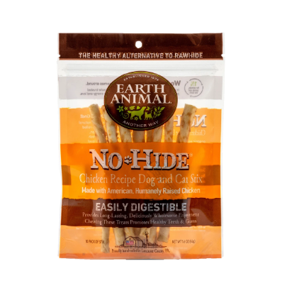 Earth Animal No-Hide Stix Chew Dog Treat, 10-pk